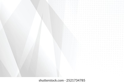 White abstract background. Modern lines pattern. Minimal geometric design. Futuristic technology concept. Horizontal banner template. Vector illustration