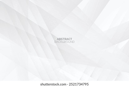 White abstract background. Modern lines pattern. Minimal geometric design. Futuristic technology concept. Horizontal banner template. Vector illustration