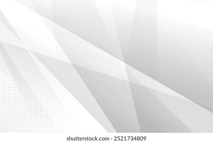 White abstract background. Modern lines pattern. Minimal geometric design. Futuristic technology concept. Horizontal banner template. Vector illustration