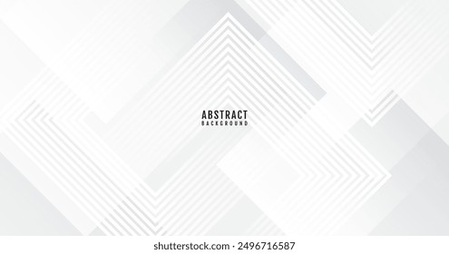 White abstract background overlap layer on bright space with squares effect decoration. Modern banner with lines style. Graphic design element stripes concept for web, flyer, card, or brochure cover