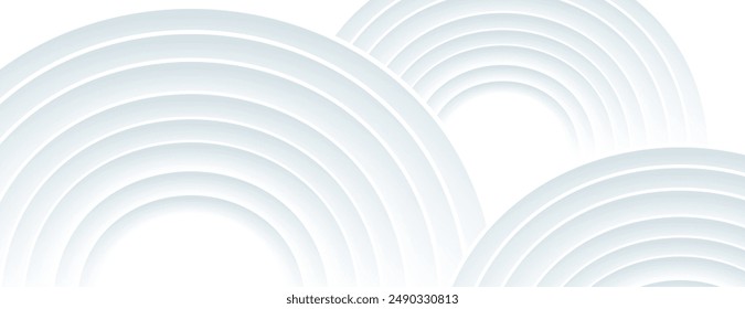 white abstract white background with overlapping layered circles