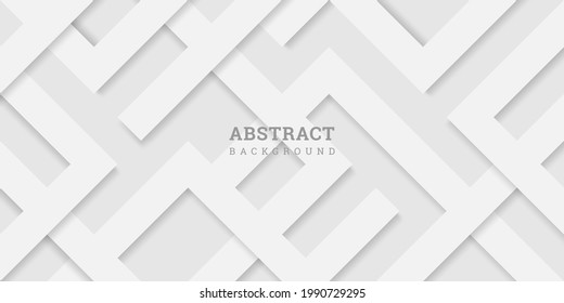 Fondo blanco abstracto en el estilo de corte de papel. Fondo geométrico 3D.  Ilustración vectorial con rayas. Muro blanco. Banner horizontal. Diseño moderno para tapicería, volante, afiche. 7.º cotización