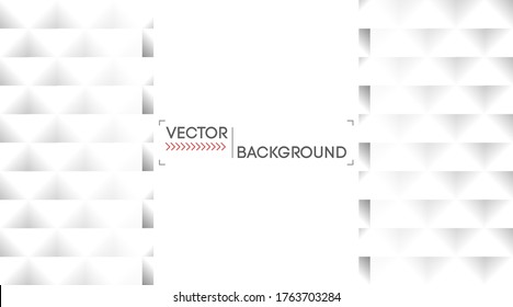 White abstract background pattern texture. Light seamless geometric triangles. Business concept banner or poster template. Vector.