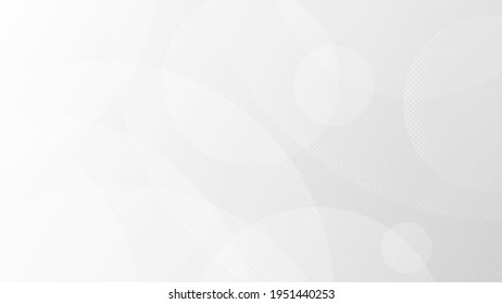 White abstract background with patterns and dots.