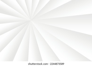 white abstract background radial light rays, gray vector pattern