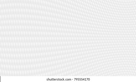 White abstract background with rattan texture. Light grey mat with perspective curve. 3d rotang pattern, in vector.