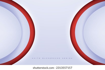 White abstract background with red circular layers 