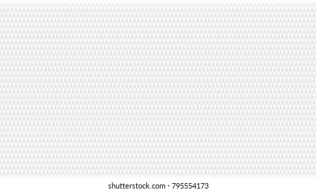 White abstract background with rippled texture. Regular pattern, can be tiled, in vector. Horizontally repeated light grey rattan-like with 3d effect