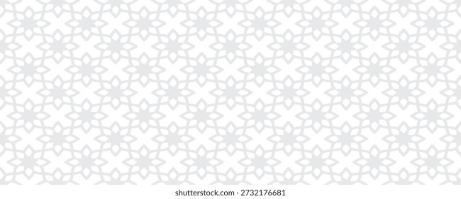 Fondo abstracto blanco Modelo geométrico inconsútil en estilo islámico auténtico. Patrón de Ramadán. Eps10