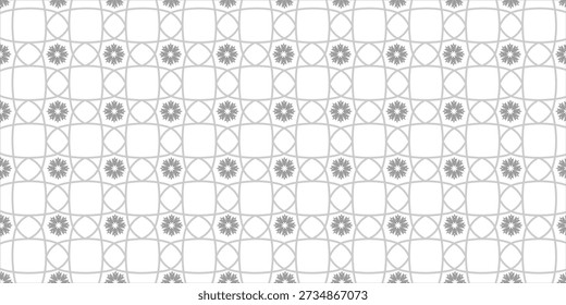 Fondo abstracto blanco Modelo geométrico inconsútil en estilo islámico auténtico. Patrón de Ramadán. Ilustraciones vectoriales