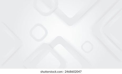 White abstract background with shapes. White vector presentation background for poster, banner, wallpaper, mockup, flyer, and report