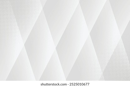 White abstract background with shiny lines. Halftone dots with pattern. Minimal vector stripes design. Modern simple texture graphic element. Smooth and clean subtle.