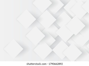 White abstract background with slight shadows, vector illustration