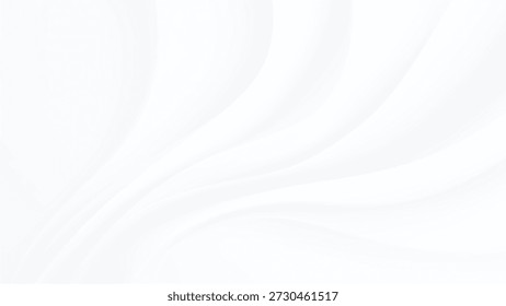 White abstract background with smooth curved lines