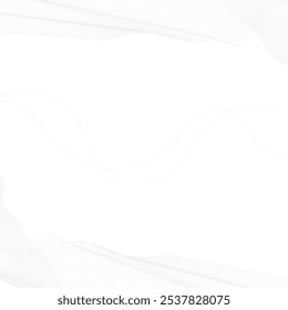 White abstract background with smooth lines. Vector illustration for your design.