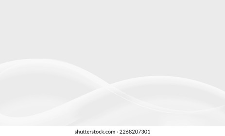 White abstract background with smooth wavy lines.