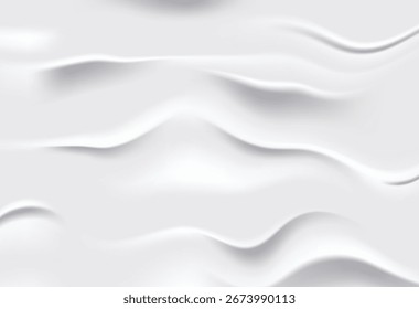 Branco Abstrato Fundo Suave Textura Ondulada Elegante Design Limpo Vetor de padrão minimalista