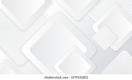 White Abstract Background with Square Shapes. Vector illustration