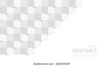 white abstract background with square style