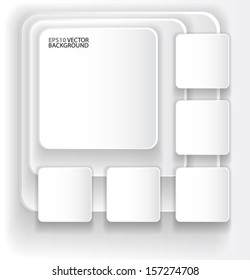 white abstract background with squares