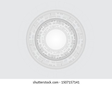 White abstract background, technology and digitalization tranframation concept.