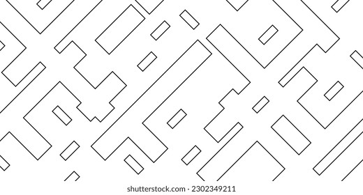 Fondo abstracto blanco, textura con líneas negras. Ilustración vectorial.