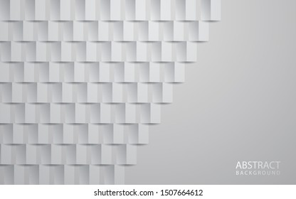 White abstract background texture. Vector background 3d paper art style can be used in modern cover design, poster, banner, flyer, presentation, website, corporate advertising