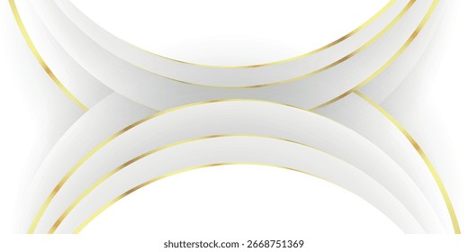 White abstract background with a textured composition of embossed lines and sparkling gold lines. This background design features an elegant and minimalist concept. Vol. 7