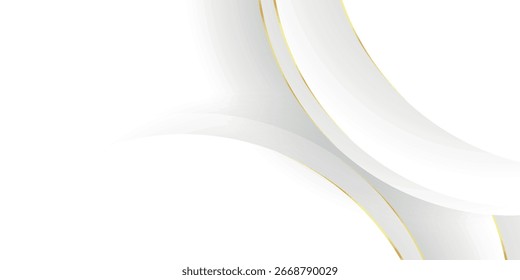 Fondo abstracto blanco con una composición texturizada de líneas en relieve y líneas de oro brillante. Este diseño de fondo presenta un concepto elegante y minimalista. Volumen 11