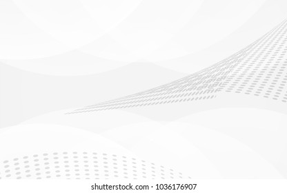 White abstract background vector. Gray abstract. Modern design background for report and project presentation template. Vector illustration graphic. Futuristic and Circular curve shape