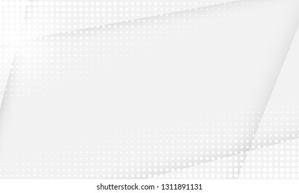 White abstract background. Vector gray white halftone dot pattern background