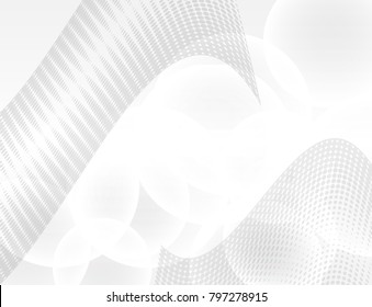 White abstract background vector. Gray abstract. Modern design background for report and project presentation template. Vector illustration graphic. Futuristic and Circular curve with dot line shape