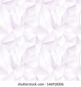 White abstract background. Vector illustration for your modern design. Seamless texture of crushed paper. Triangles.