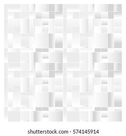 White abstract background vector. Template backgrund for poster. Square pattern illustration.