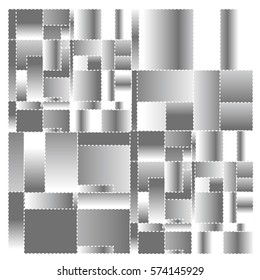 White abstract background vector. Template backgrund for poster. Square pattern illustration.