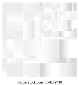 White abstract background vector. Template background for poster. Square pattern illustration