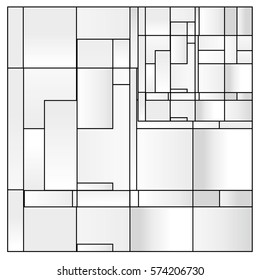 White abstract background vector. Template background for poster. Square pattern illustration