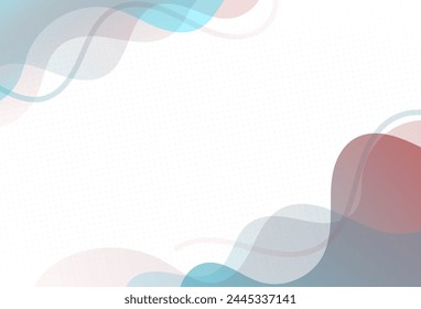 white abstract background, wave effect, blue and red gradient background, halftone, business ad, cover,etc. Vector illustration