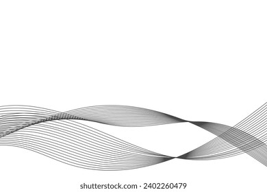 White abstract background with wave line