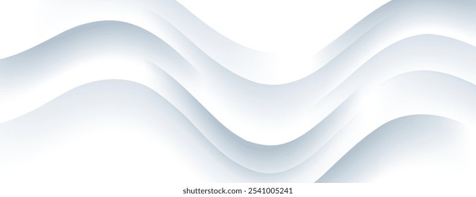 white abstract background with wave paper layer