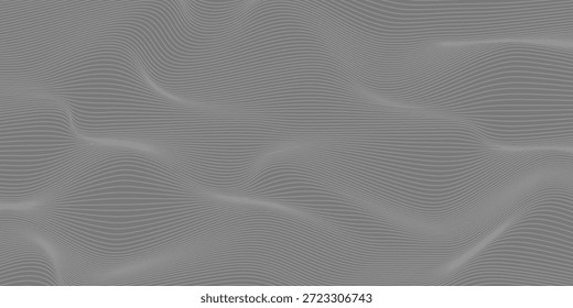 Weißer abstrakter Hintergrund mit Wellen.  Streifenlinienmuster. 3D-Darstellung
