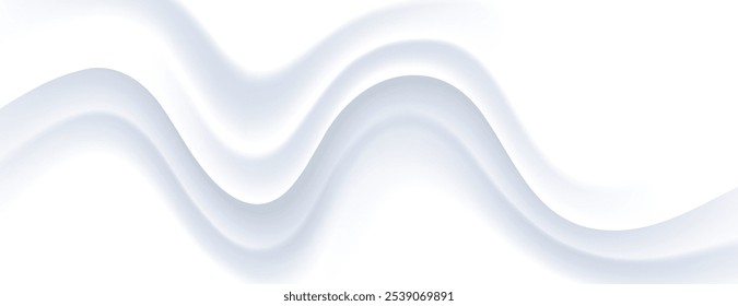 fundo abstrato branco com camada ondulada