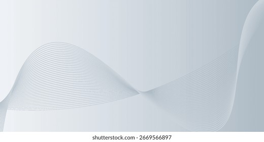 Fundo abstrato branco com linhas onduladas simples