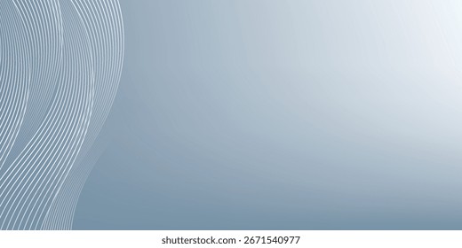 Fondo abstracto blanco con líneas onduladas. Concepto de tecnología de futuro digital. 