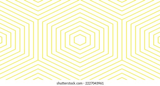 White abstract background and yellow hexagon