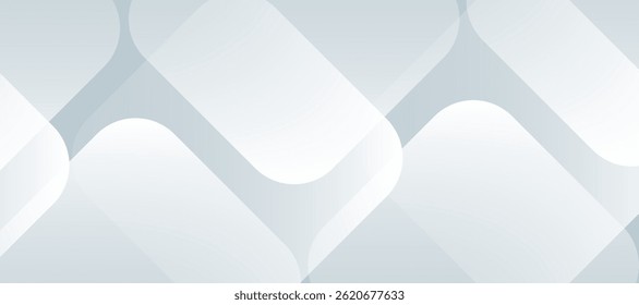 White abstract banner. Modern elegant white gray banner with creative design. Minimal vector stripes design. Modern lines pattern. Futuristic technology concept. 