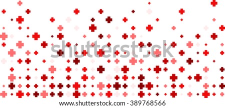 White abstract banner with plus signs. Vector illustration.