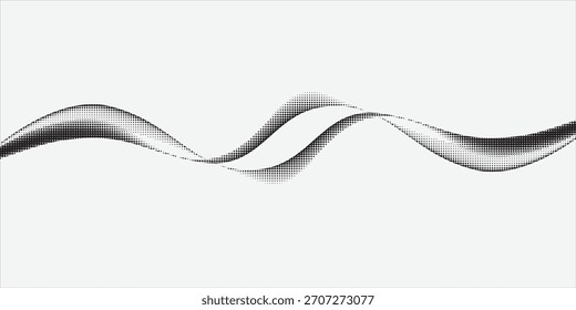 Plano de fundo preto abstrato branco pontilhado com efeito de grade digital 3D