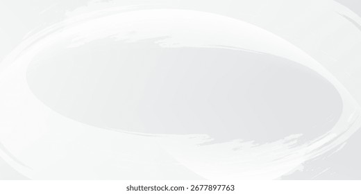 White Abstract Brush Stroke Circle Background. Suit for banner, brochure, presentation and poster