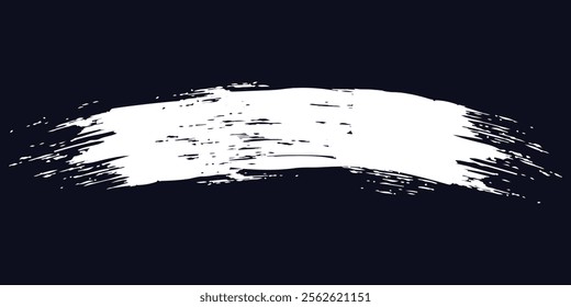 White abstract brush stroke design